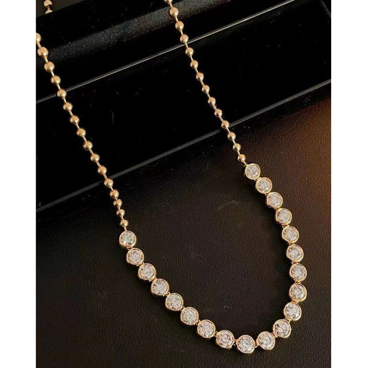 jewelry Bubble necklace new S925 silver gold-plated bubble models zirconia necklace female temperament