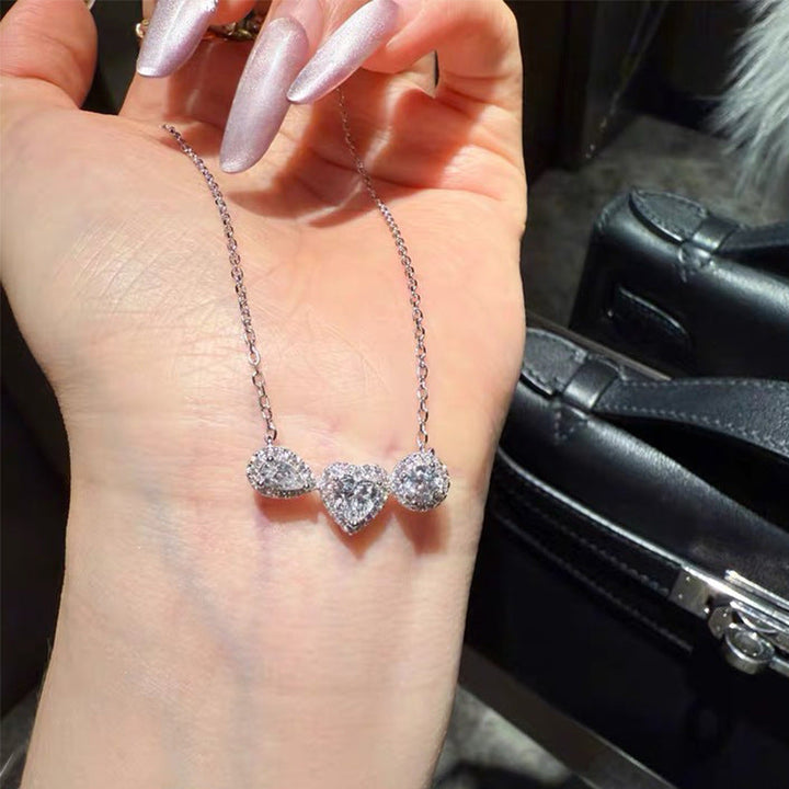 Jewelry Moissanite heterosexual pendant 925 sterling silver fashion trend Appear white Appear straight 2025 new