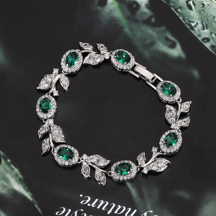 jewelry Retro flower bracelet full of diamonds shining temperament luxury models 2025 distinctive