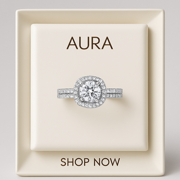 AURA Women's Wedding  Engagement - Exquisite White Drill Beautiful Ring
